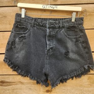 Wild Fable Black Frayed Jean Shorts
